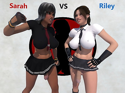 Futa lutadores Riley vs sarah..